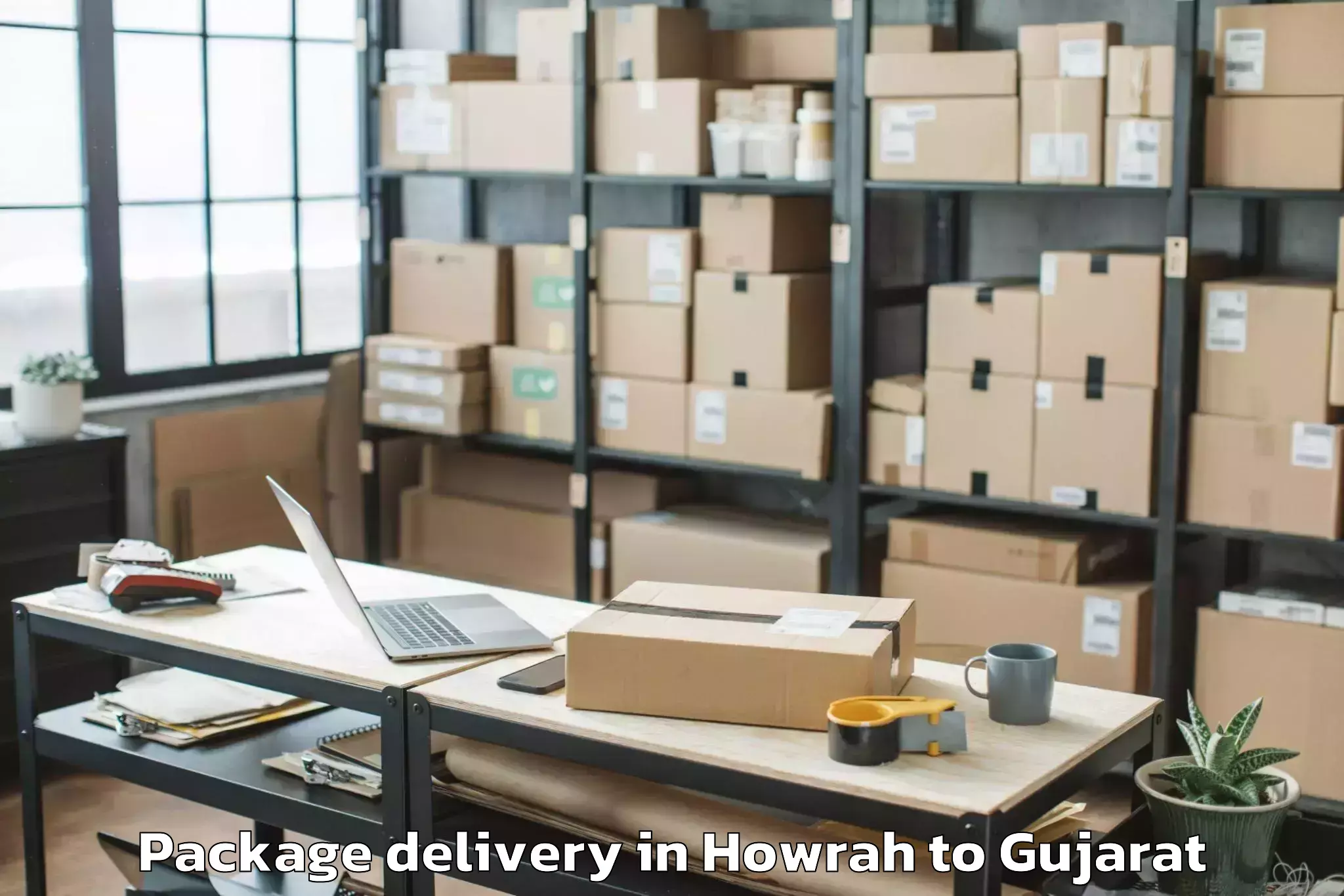 Expert Howrah to Kadi Package Delivery